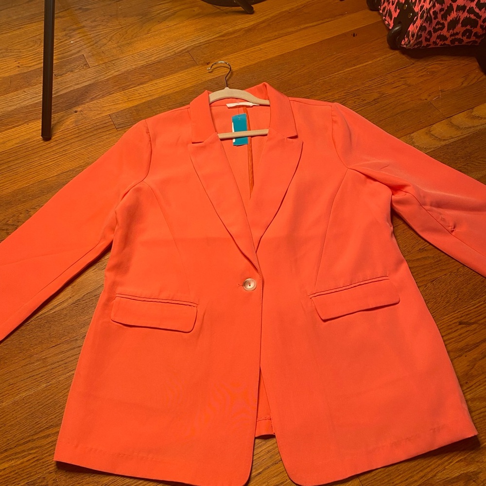 Lush Coral Single Button Blazer - size l - Picture 4 of 10